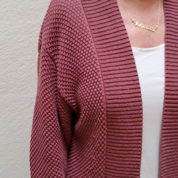 Express Knitted Open Front Cardigan Sweater - Picture 2 of 7